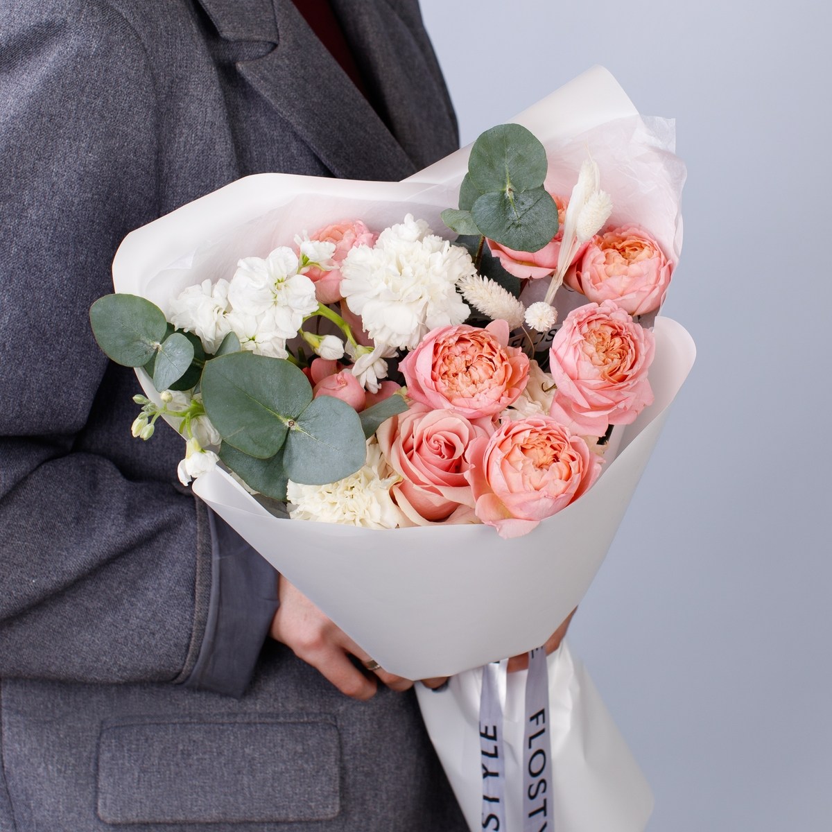 sbornyj buket s pionovidnoj rozoj 4